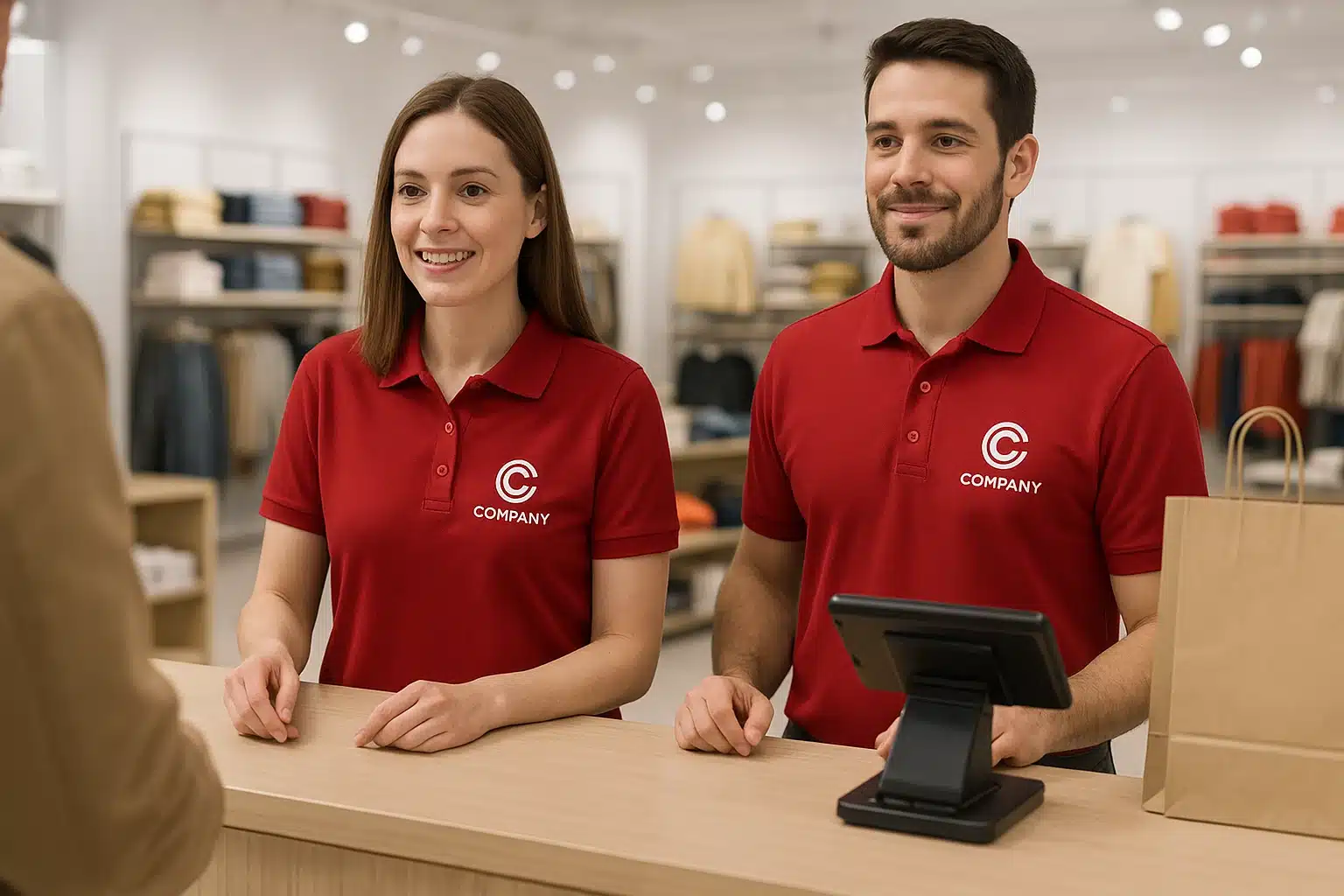 poleras de piqué con logo