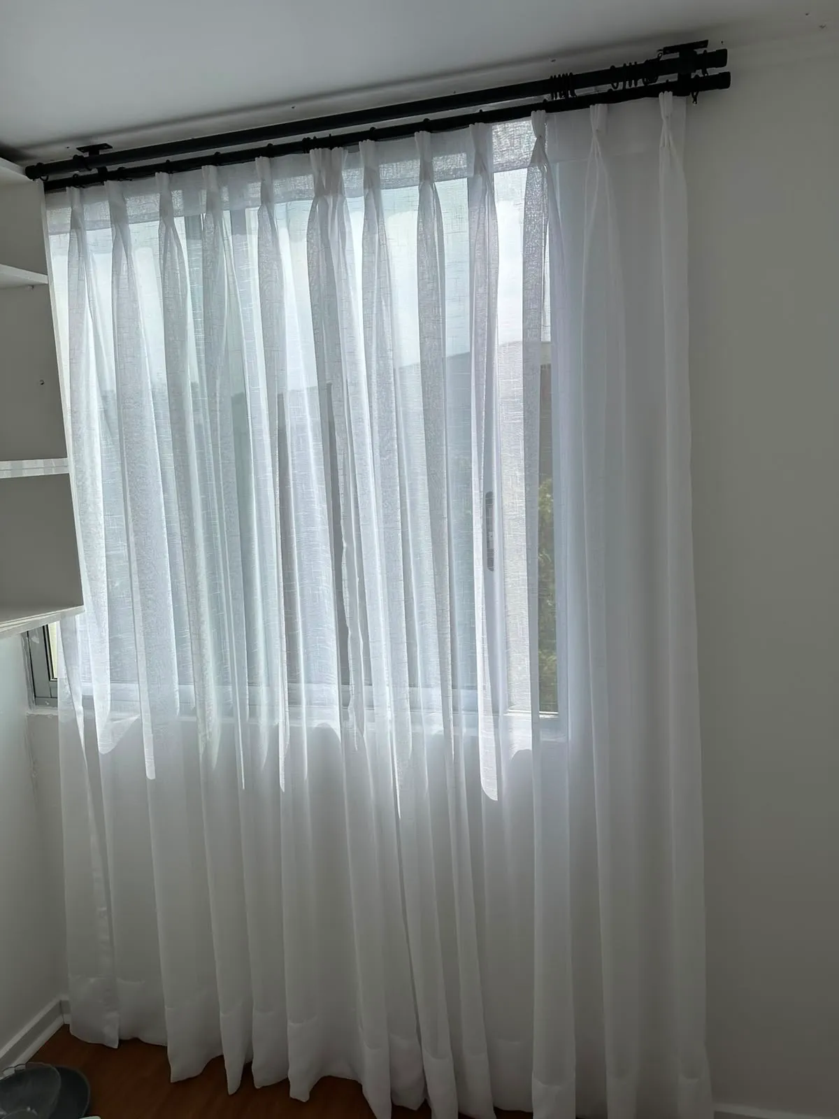 Cortinas comedor sheer flores