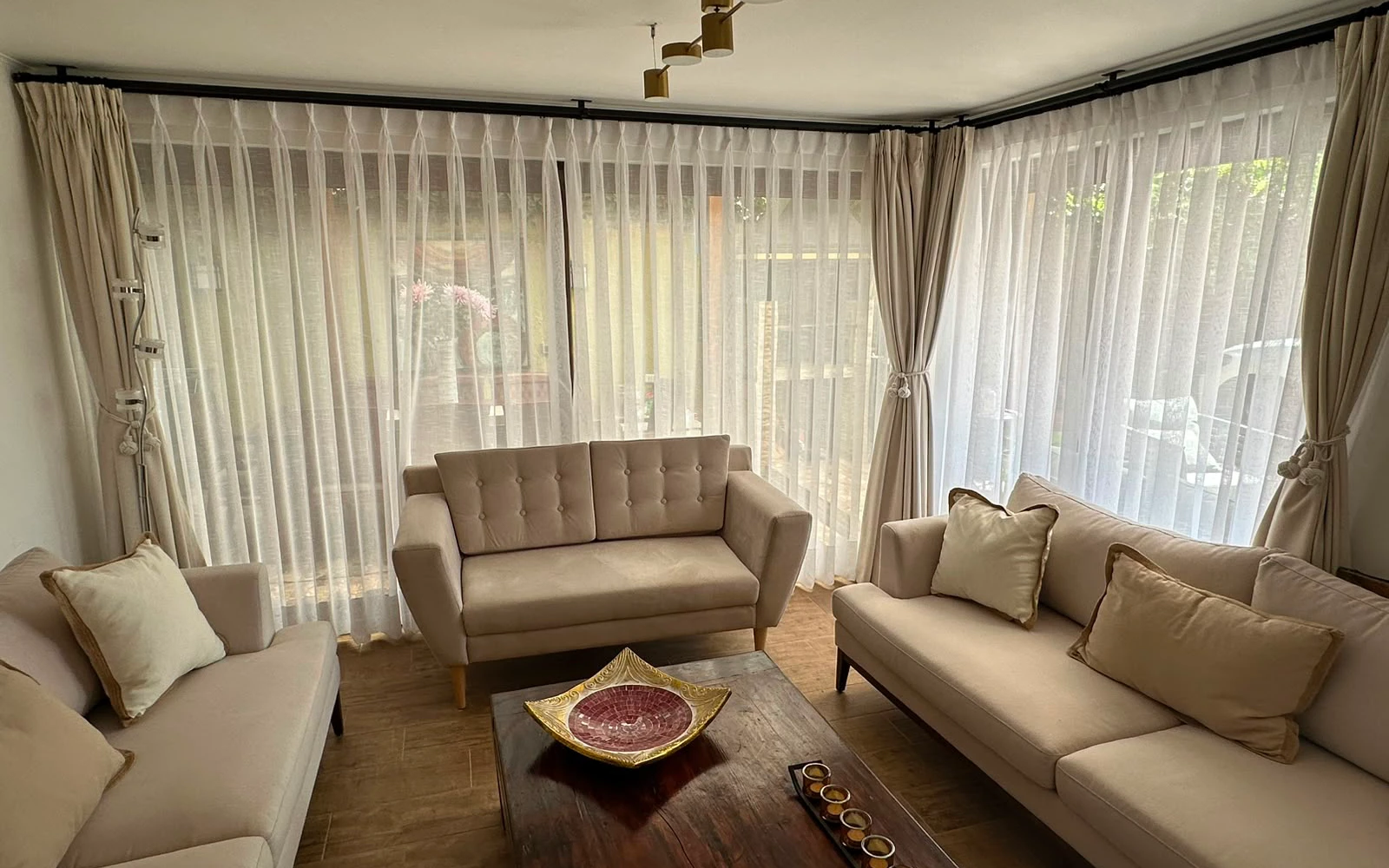 Cortinas opacas para living
