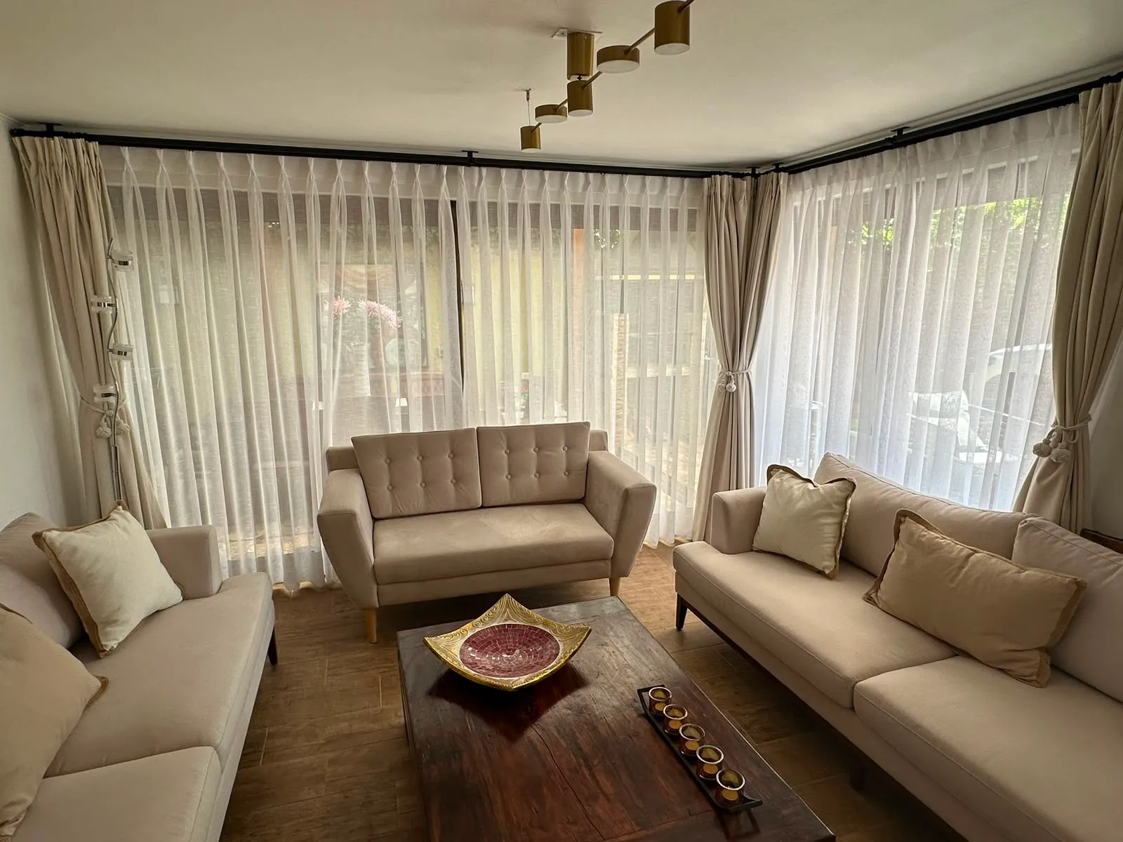 Cortinas living voile blancas