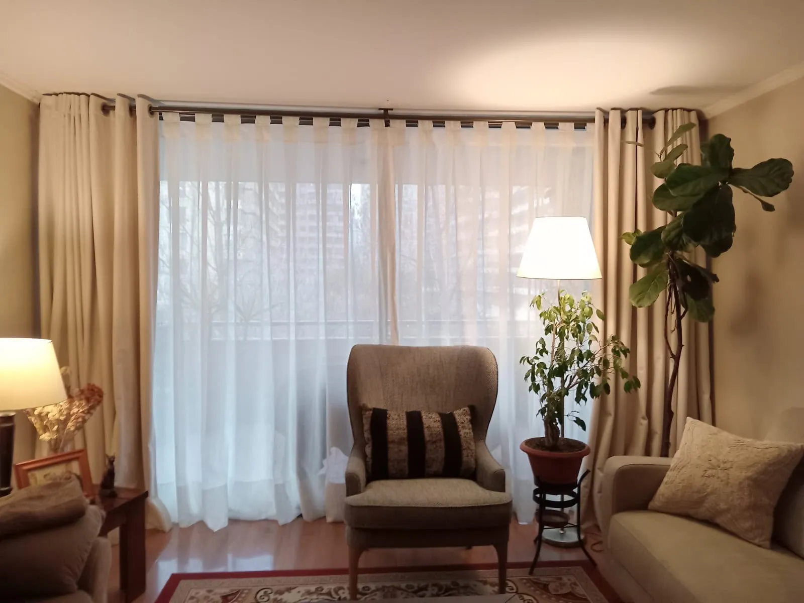 Cortinas voile ventana