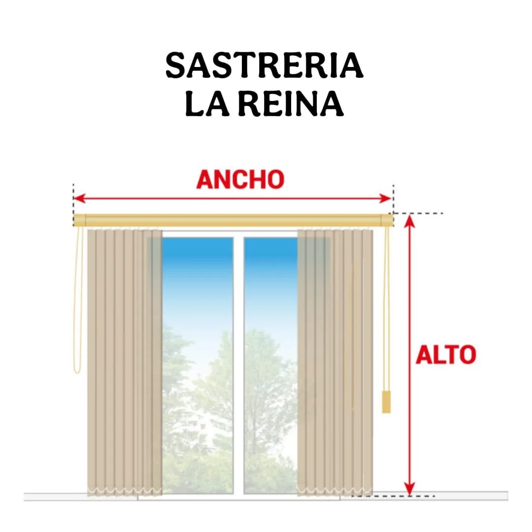 Infografía para tomar medidas de cortinas